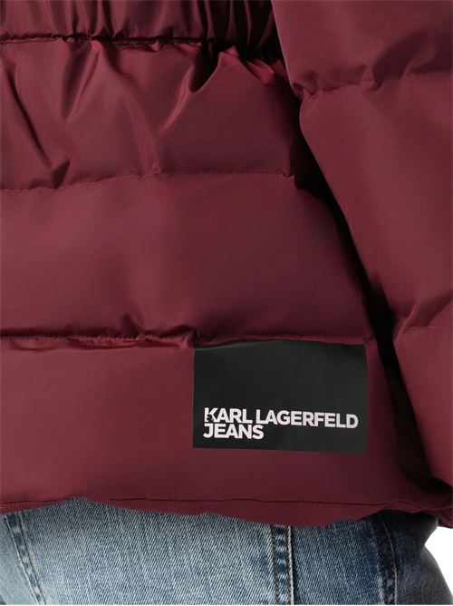 Piumino bordeaux in poliestere Karl Lagerfeld jeans | A3W150231ZM